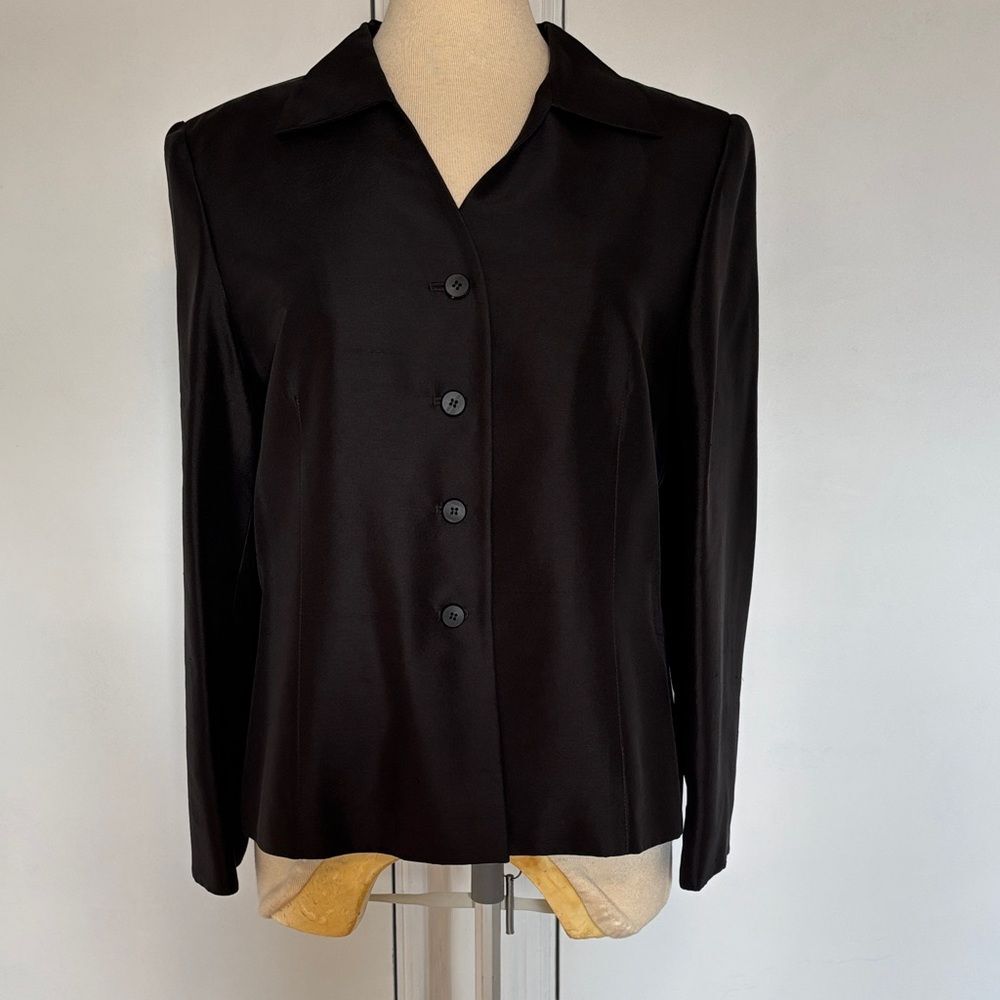 Kasper Classic silk Black Women's Blazer sz 12p